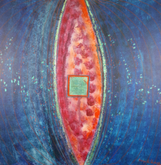 Acryl schilderij, Maya Wildevuur, Abstract, 1992